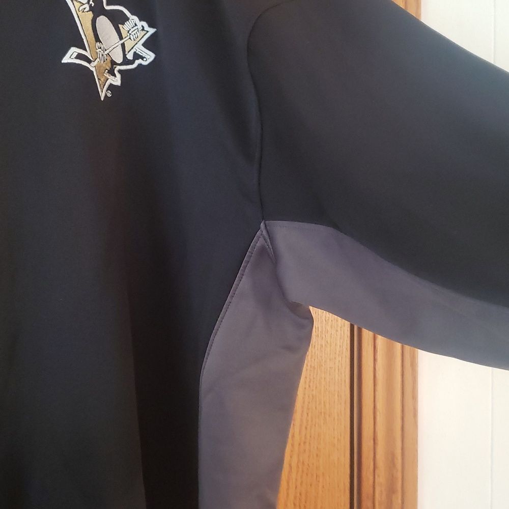 Majestic NHL Pittsburgh Penguins Zip-Up Warm Up Jacket - Sz 3X - Picture 3 of 6